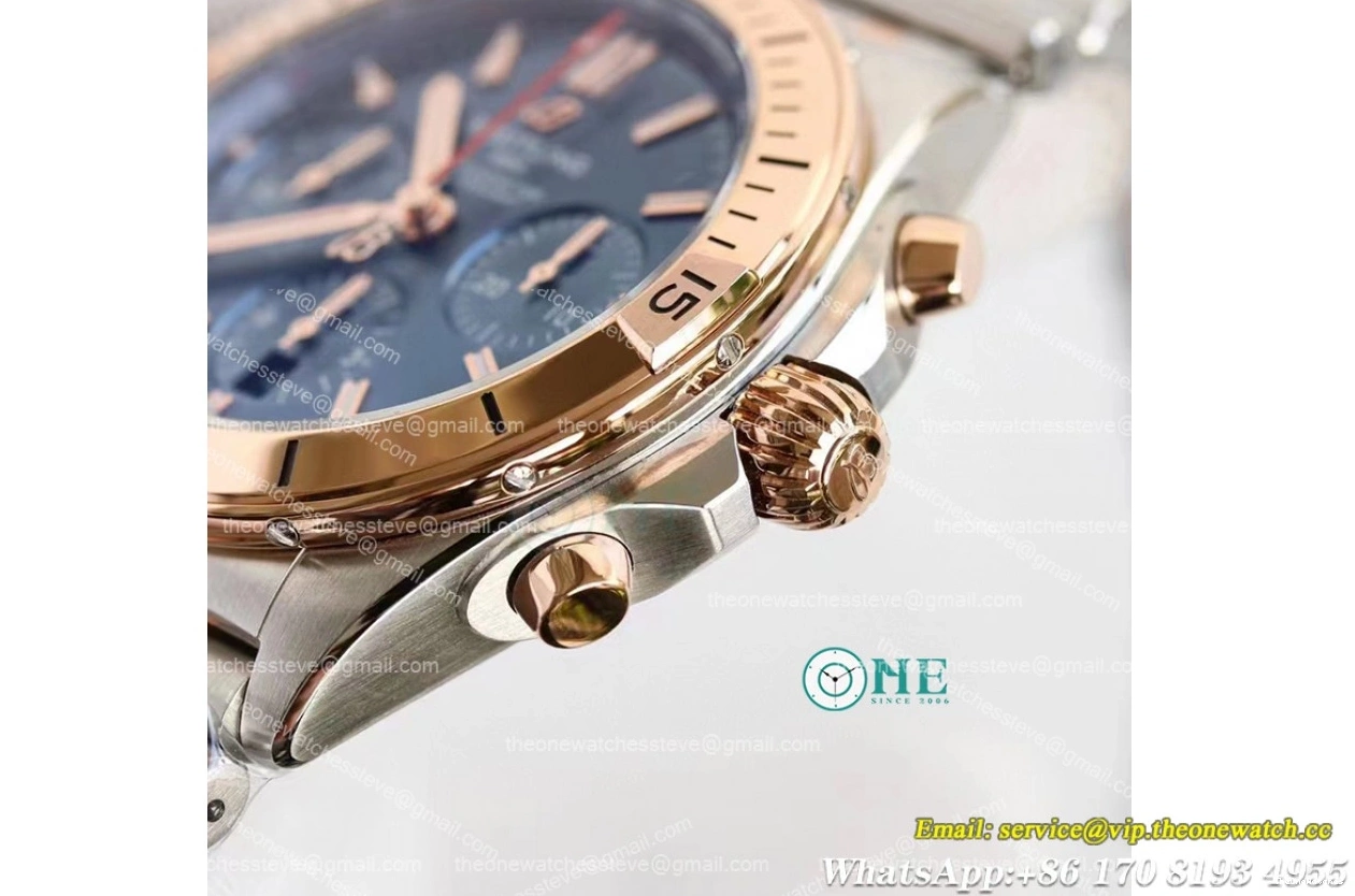 blue SS Breitling B01 RS Asia-7750 Chronomat 42mm GF 0124